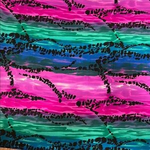 Vintage Vibrant Abstract Patterned Scarf